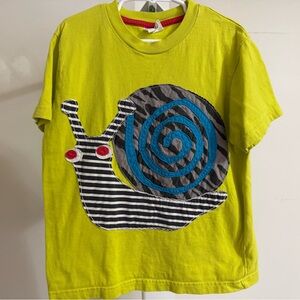 Mini Boden Snail Appliqué Tee Shirt